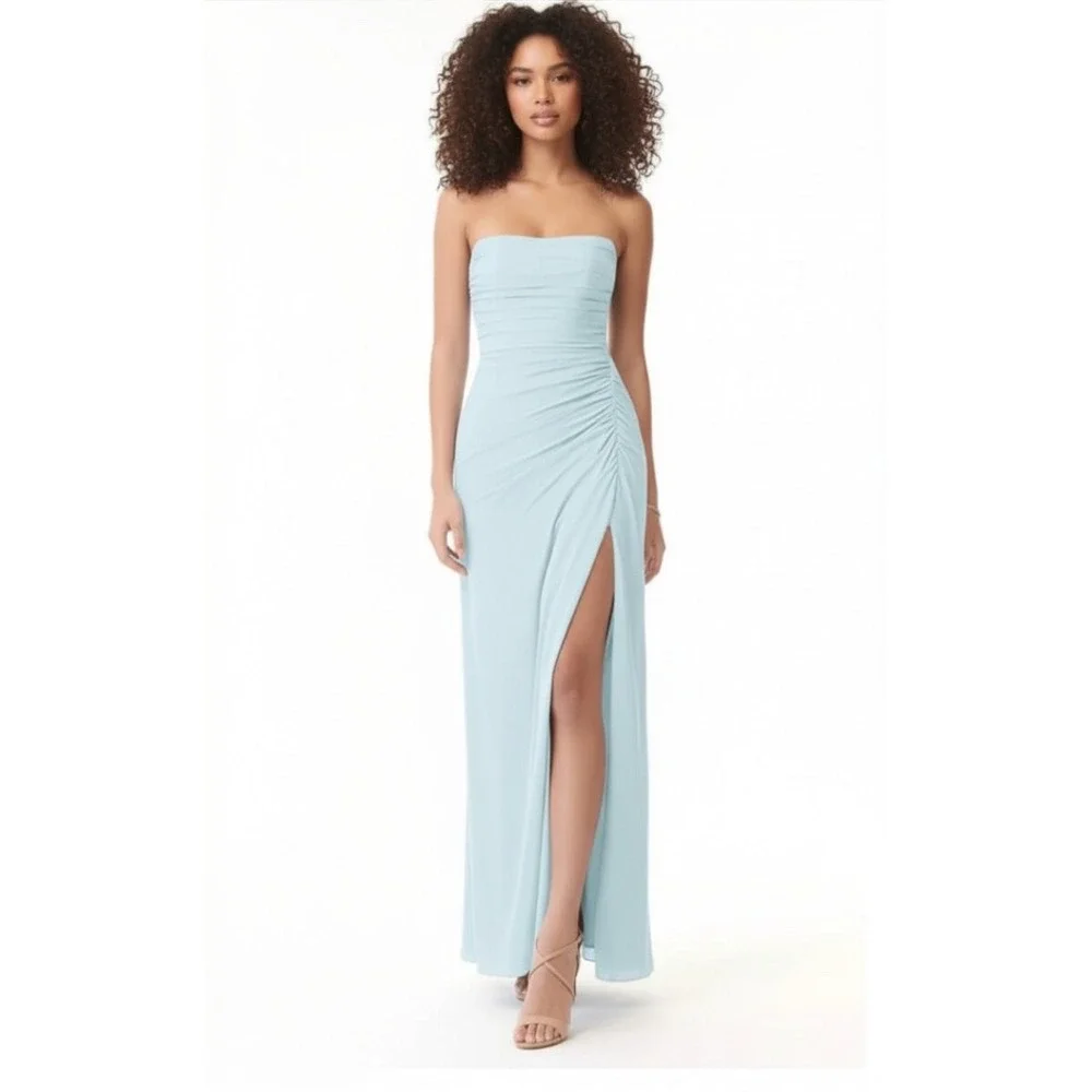 velvet corset dress Ravienne dress_type_Classic it has a slit Vestidos de dama de Color:Black Peacock